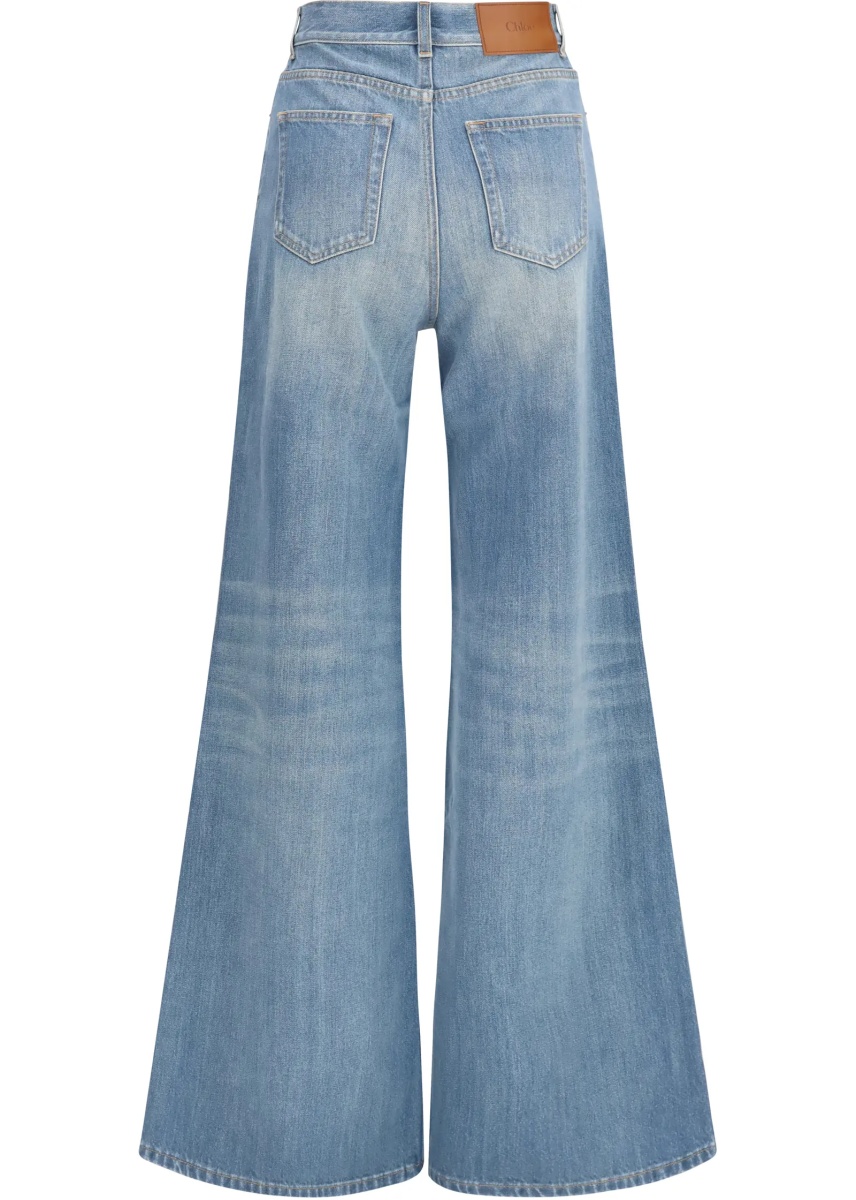 Blugi High-rise wide-leg denim Jeans - Img 2