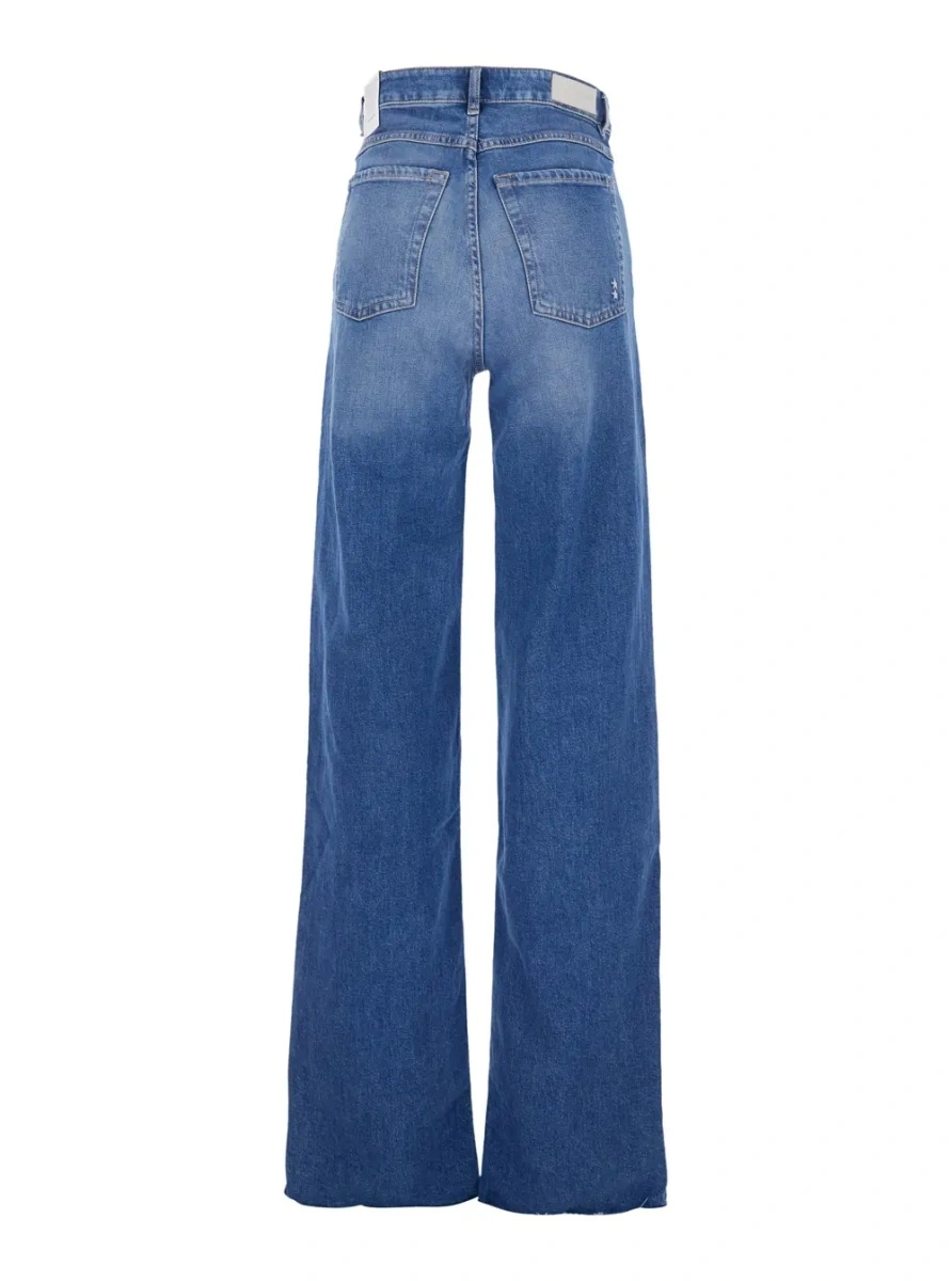 Blugi Icon Denim albastri din denim - Img 2
