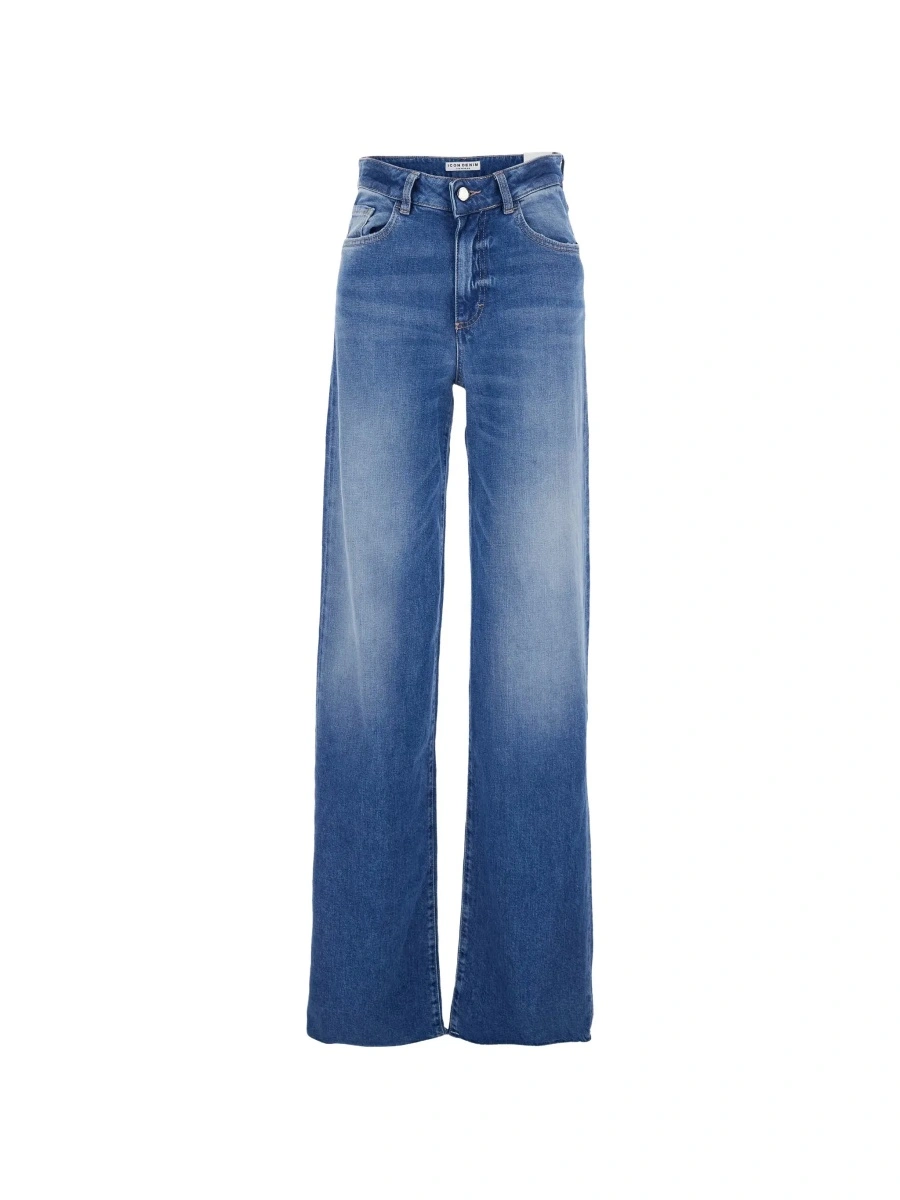 Blugi Icon Denim albastri din denim - Img 6