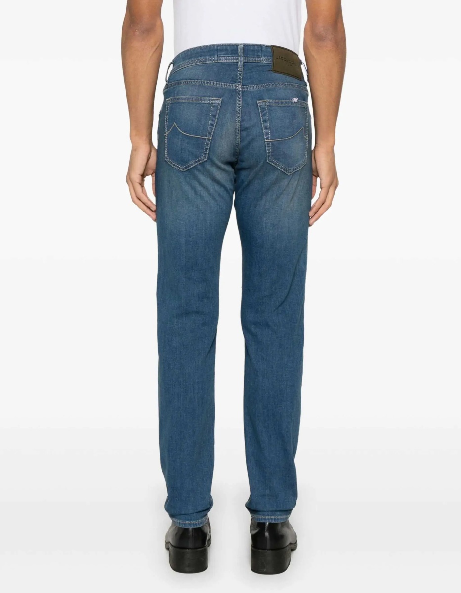 Blugi Jacob Cohen Medium Blue Cotton Denim Jeans* - Img 4