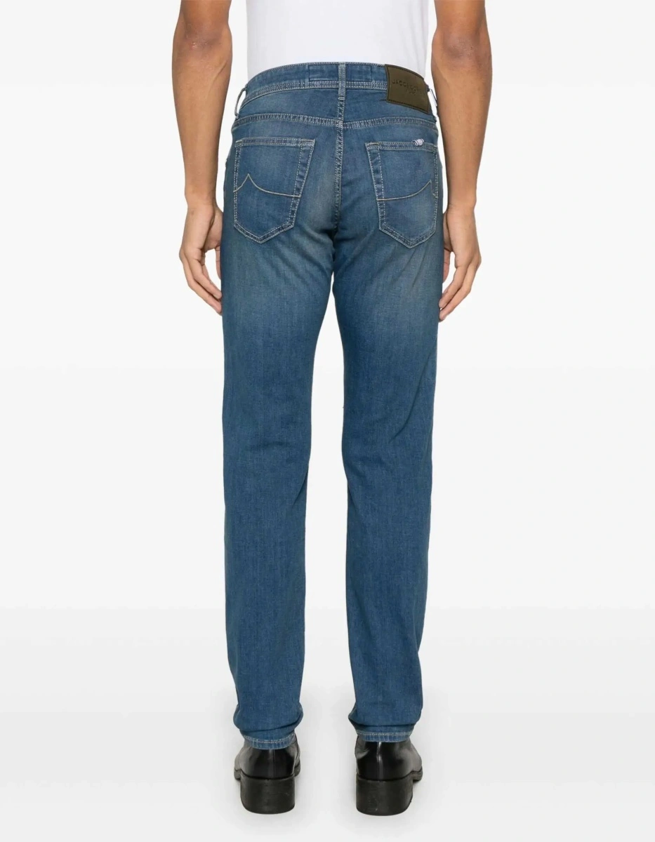 Blugi Jacob Cohen Medium Blue Cotton Denim Jeans* - Img 4