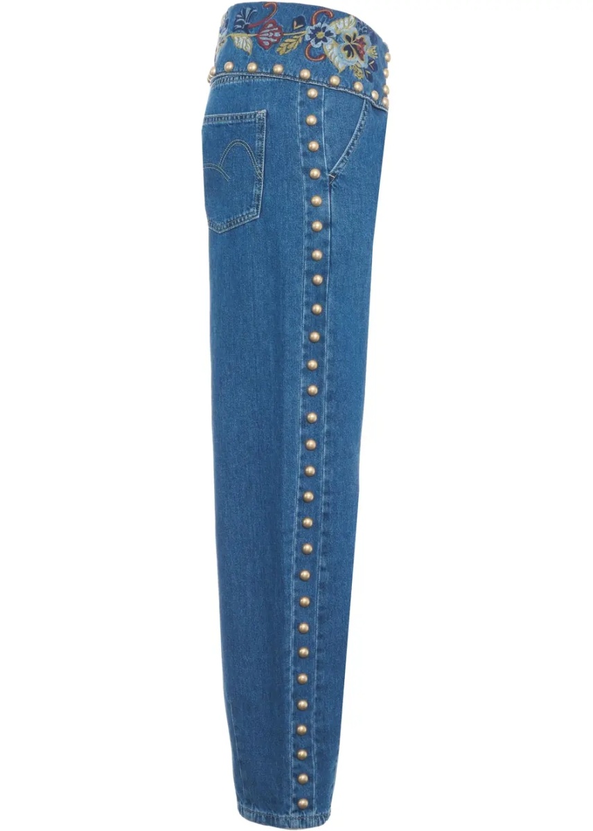 Blugi Jeans with embroidery and stud details - Img 3