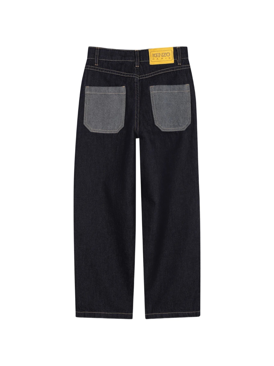 Blugi Kenzo albastri din bumbac - Img 2