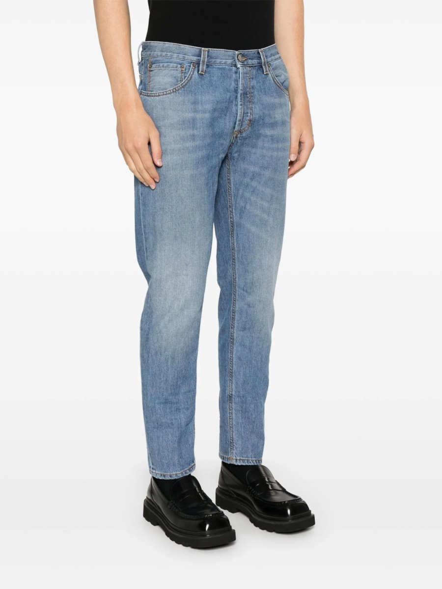 Blugi slim fit Dondup albastri - Img 3