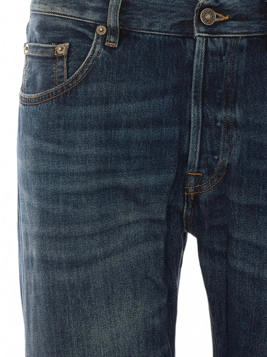Blugi slim fit Dondup albastri - Img 4