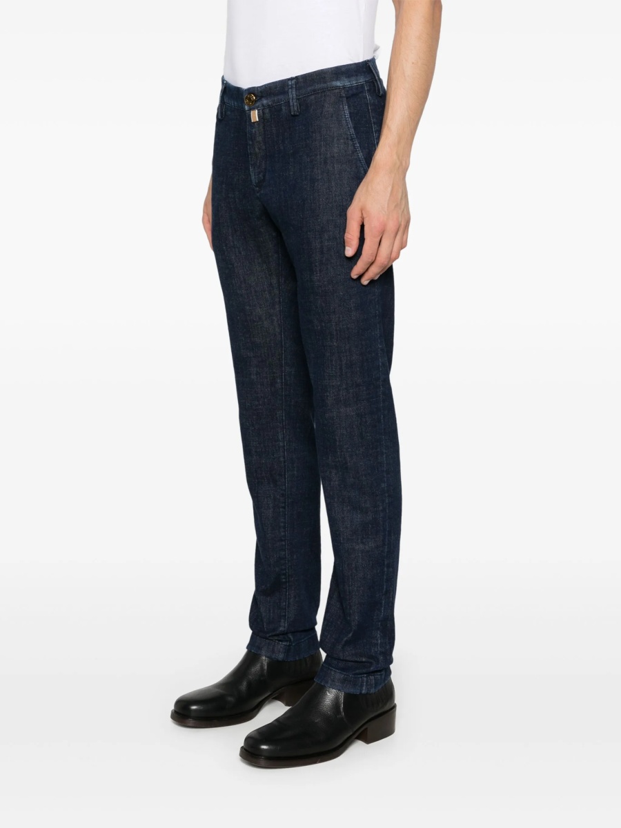 Blugi slim fit Jacob Cohen albastri - Img 3