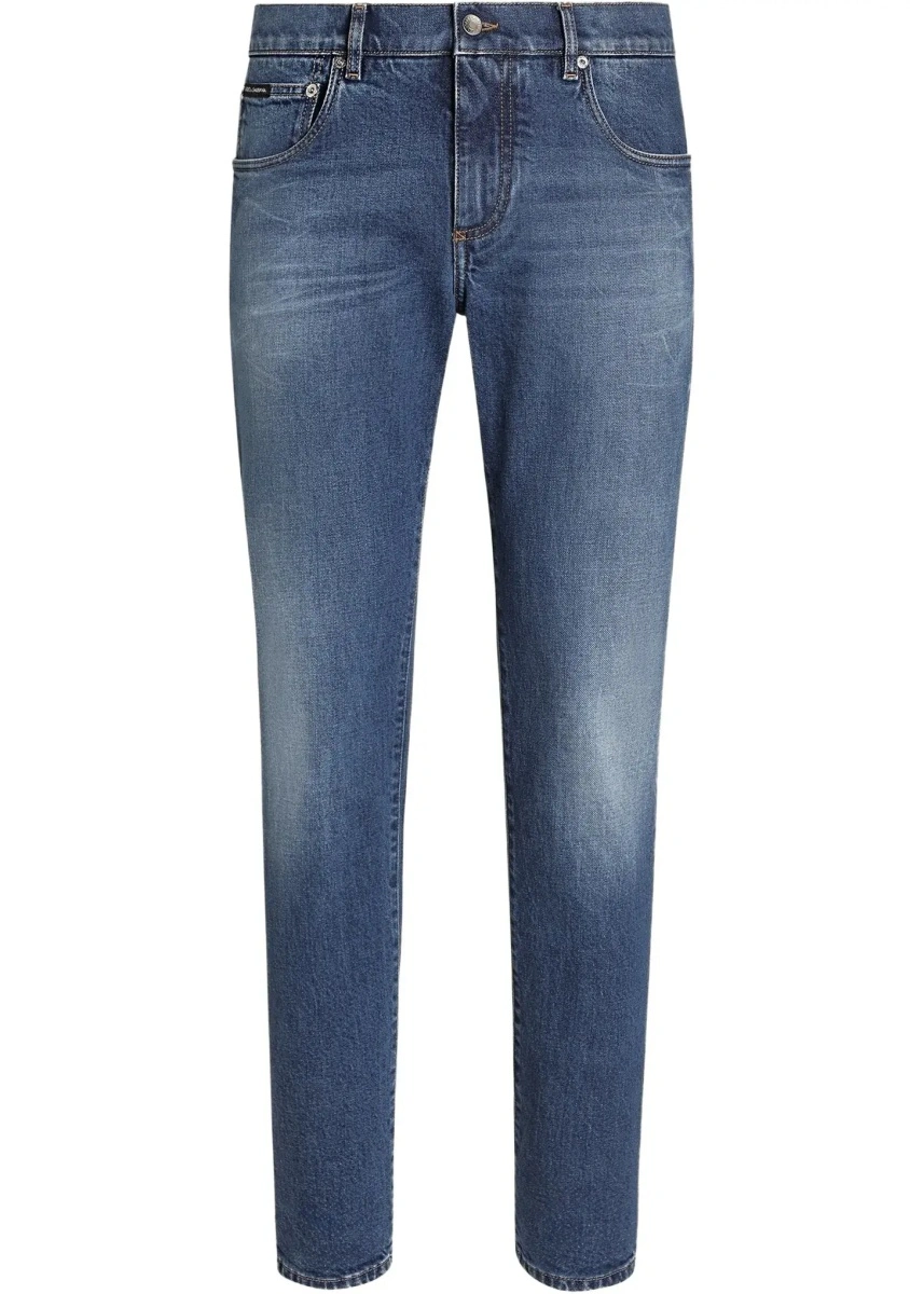 Blugi Slim stretch Jeans with DG logo - Img 8