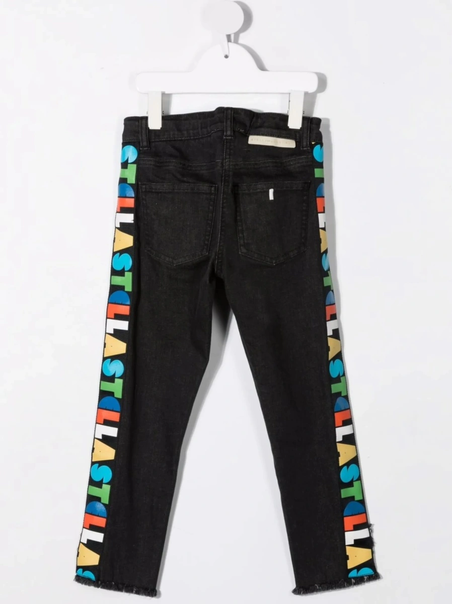 Blugi Stella McCartney negri din bumbac si elastan - Img 2