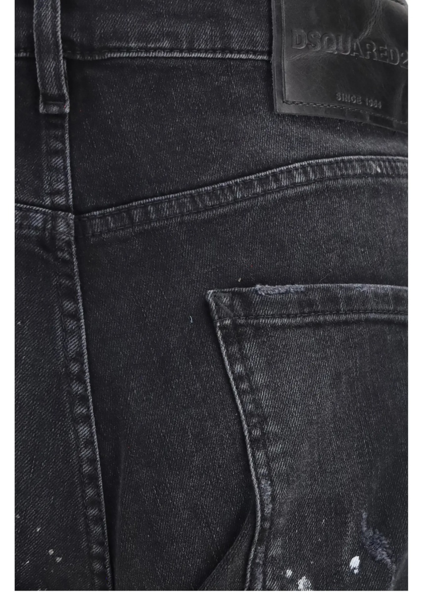 Blugi Teddy dark wash stretch denim Jeans - Img 3