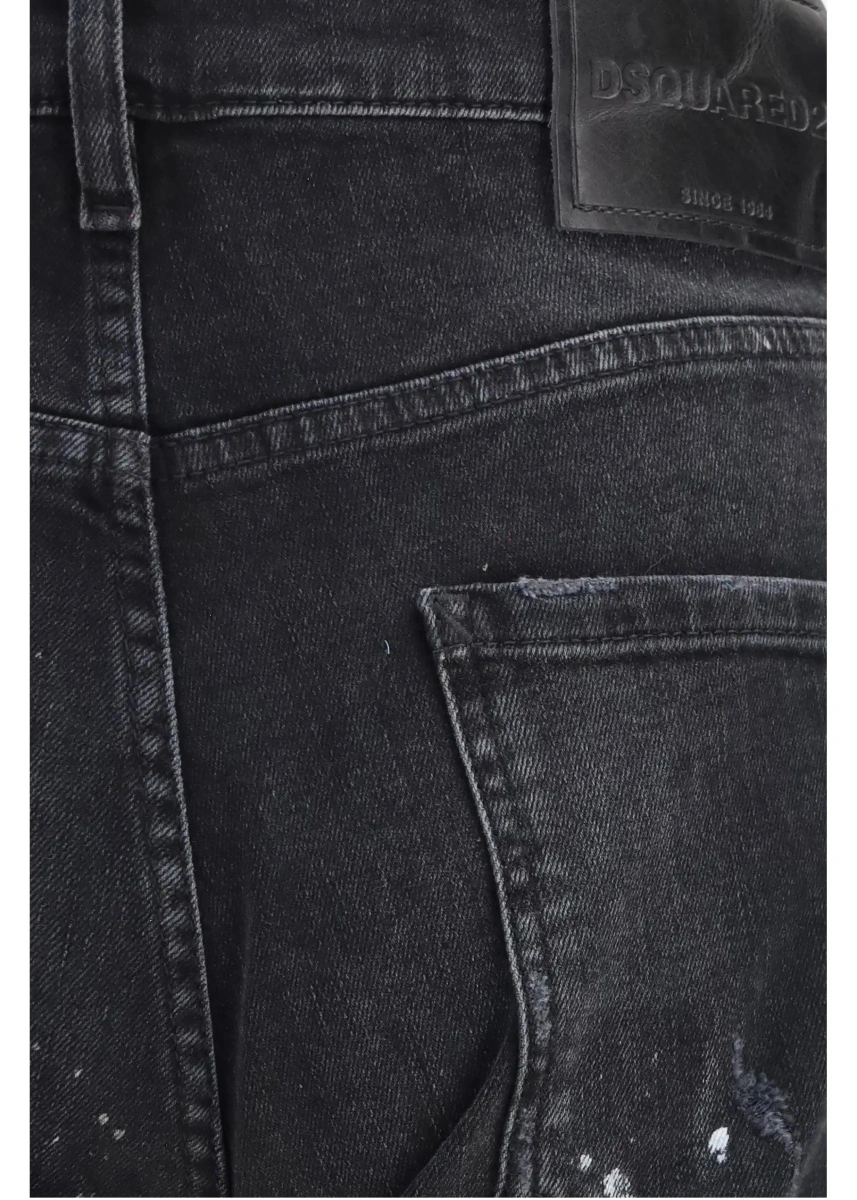 Blugi Teddy dark wash stretch denim Jeans - Img 3