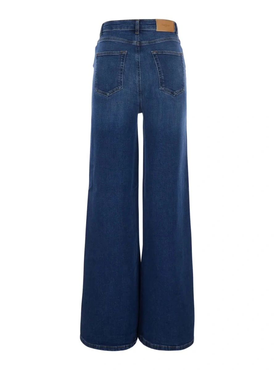 Blugi TWINSET albastri din denim - Img 2