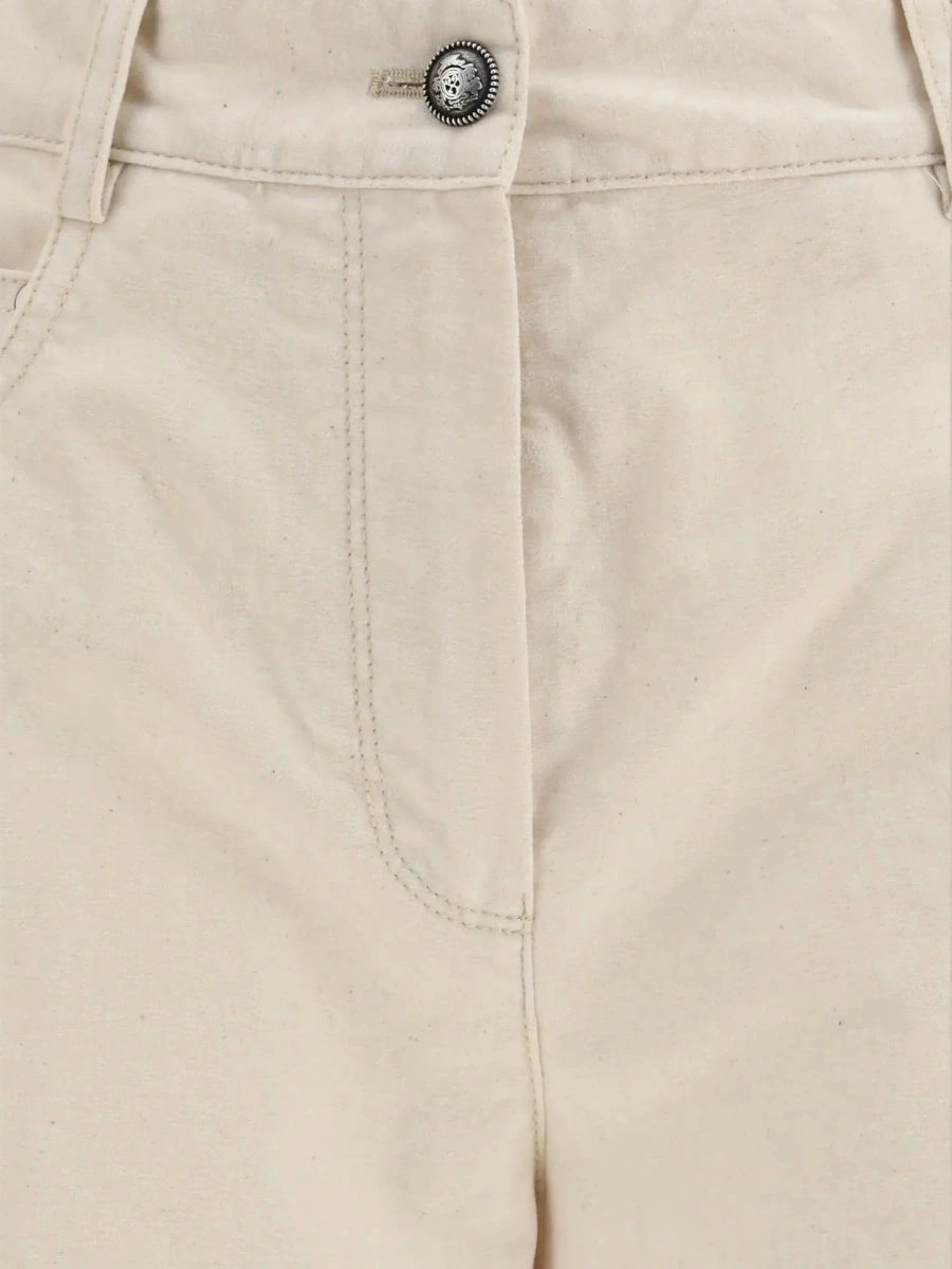 Blugi Wide leg Jeans in flocked denim - Img 4