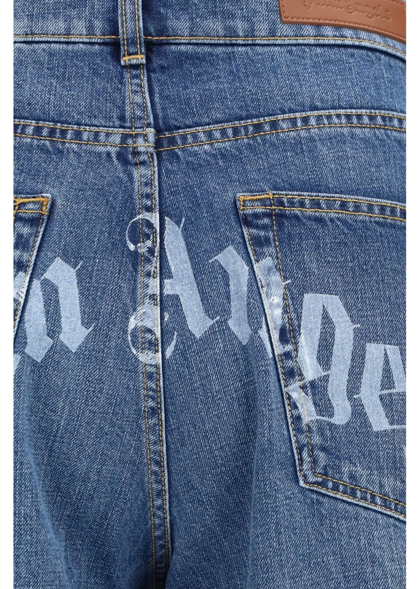 Blugi Wide-leg Jeans with back logo - Img 3