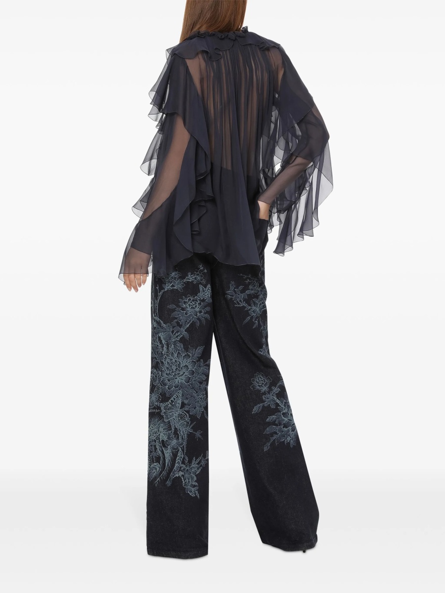 Bluza Alberta Ferretti albastra - Img 3