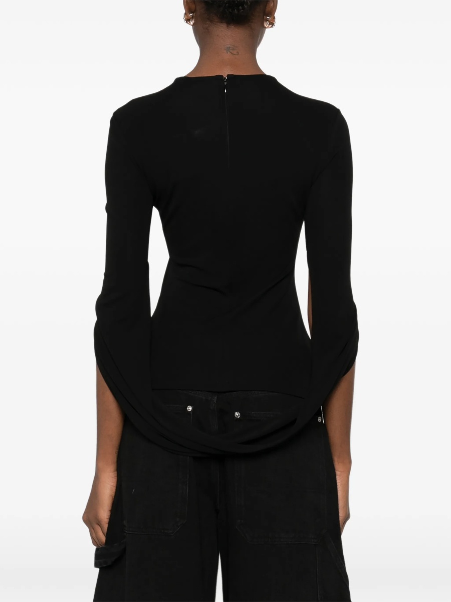 Bluza Alexander Wang neagra din vascoza si elastan - Img 4