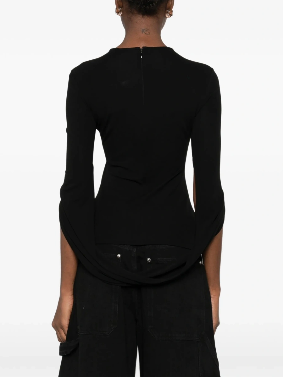 Bluza Alexander Wang neagra din vascoza si elastan - Img 4