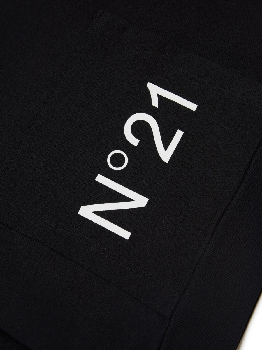 Bluza de trening N°21 Kids neagra din bumbac - Img 5