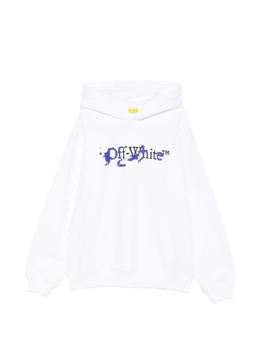 Bluza de trening Off-White alba din bumbac - Img 6
