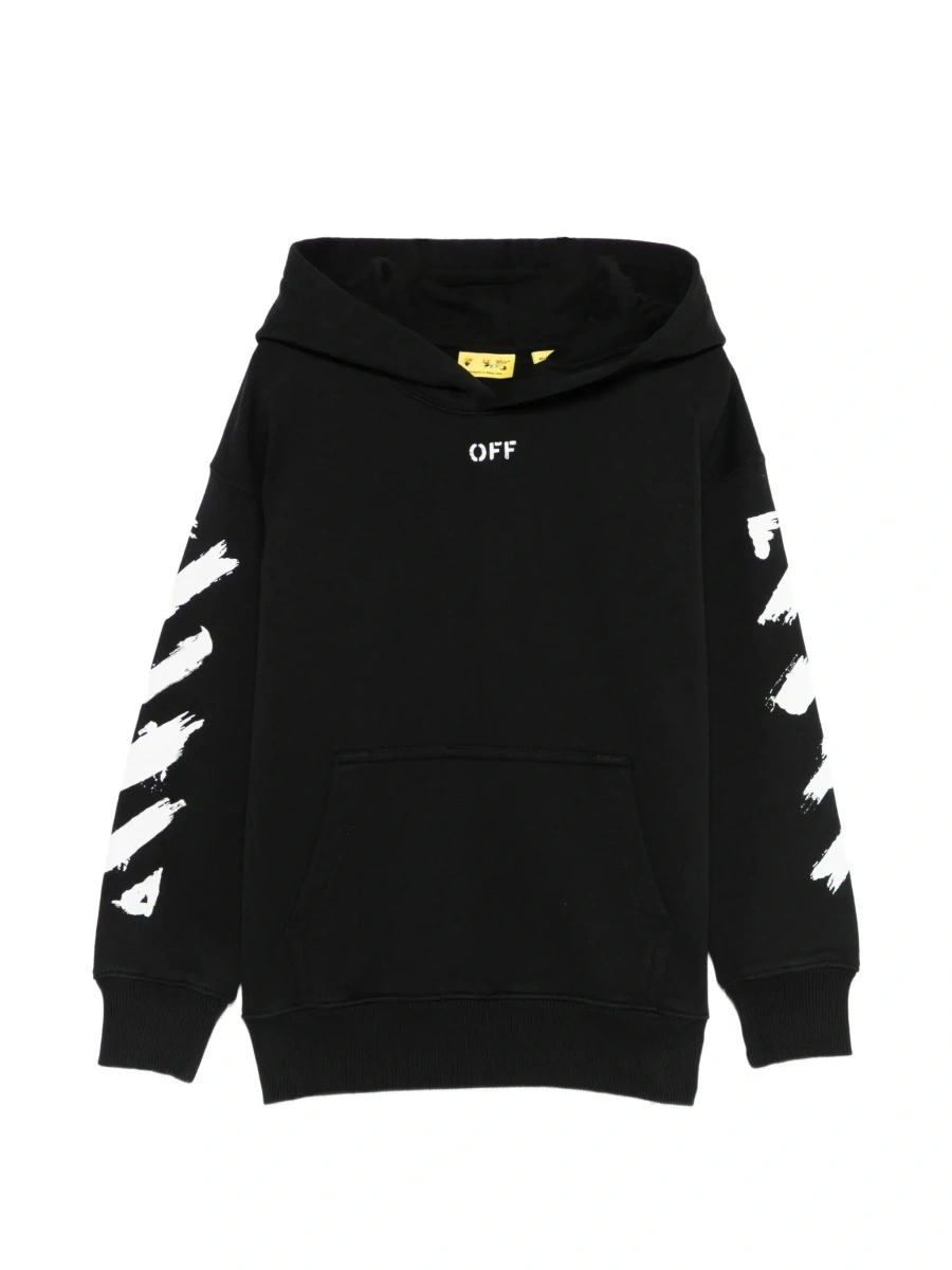 Bluza de trening Off-White neagra din bumbac - Img 6