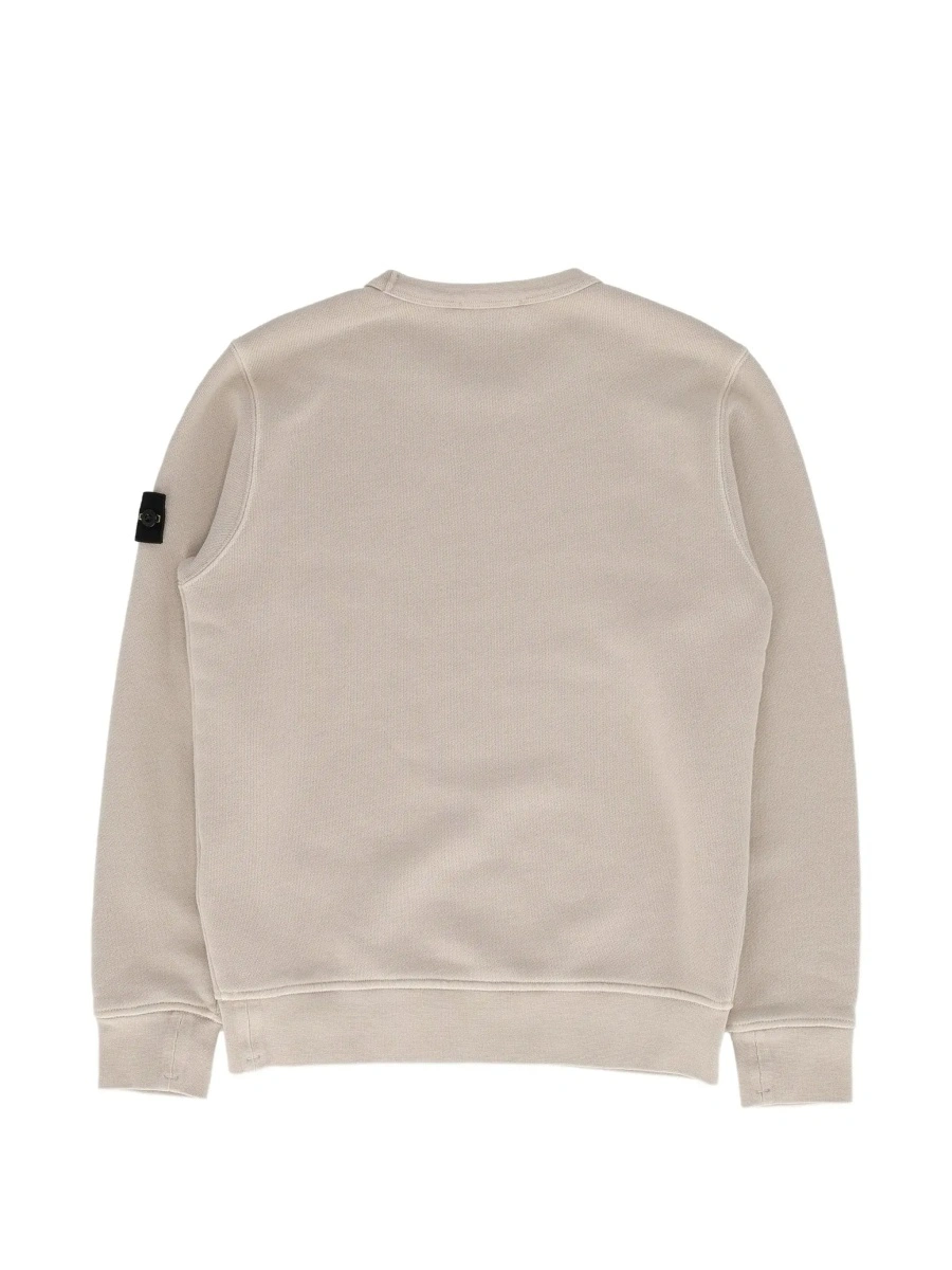 Bluza de trening Stone Island bej din bumbac - Img 4
