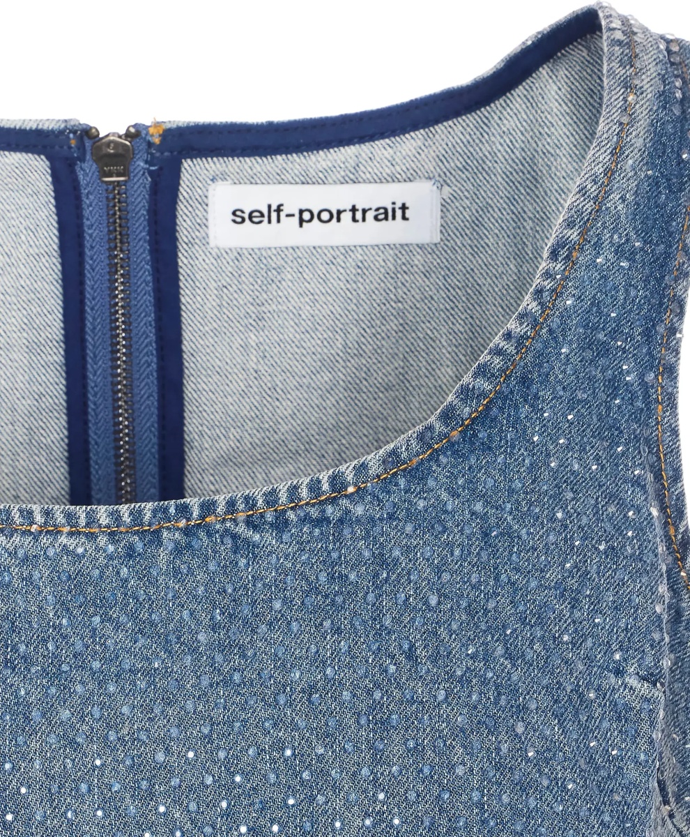 Bluza Denim Crop Top With Rhinestones - Img 5