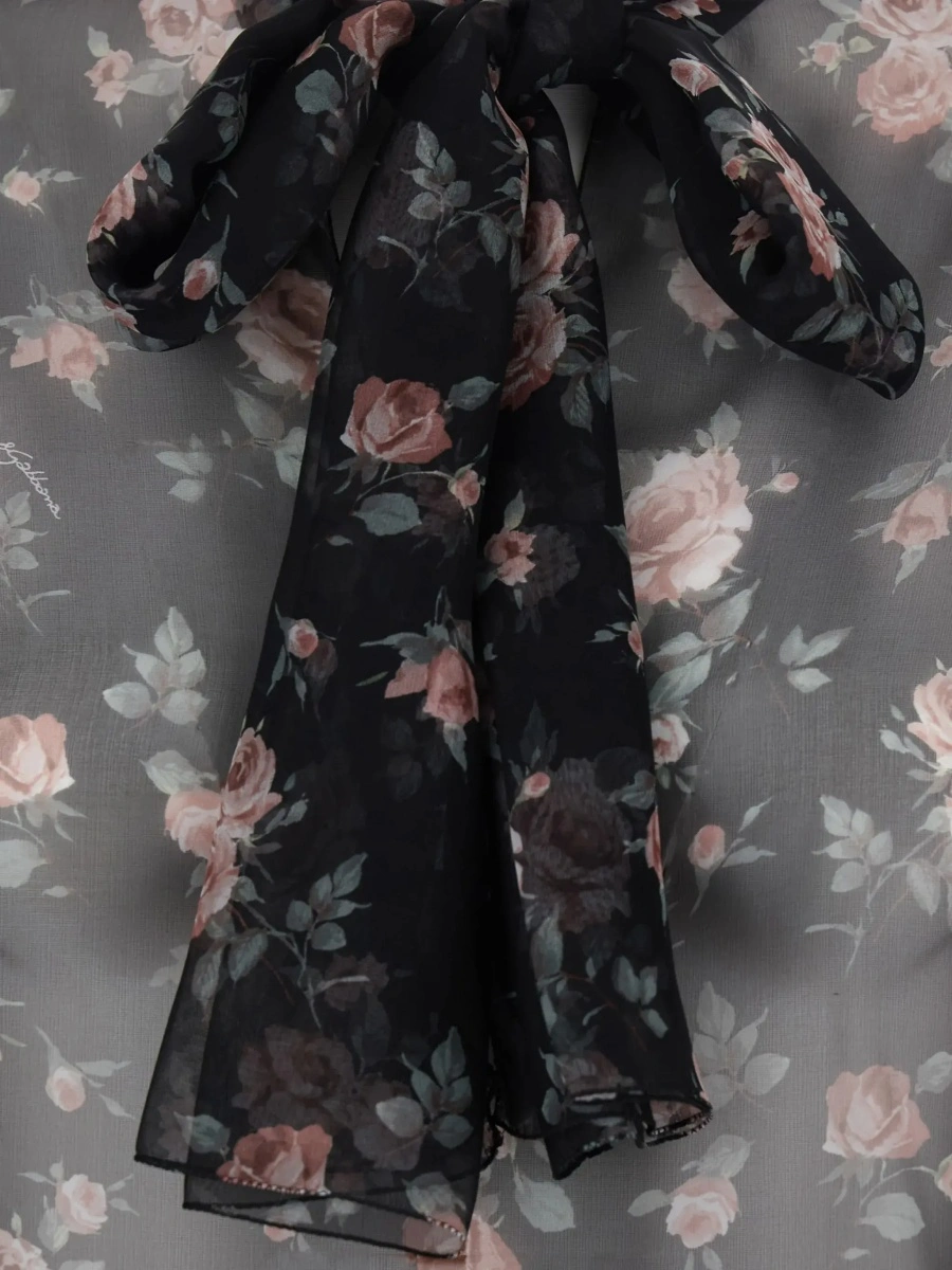 Bluza Dolce &amp; Gabbana neagra din chiffon - Img 5