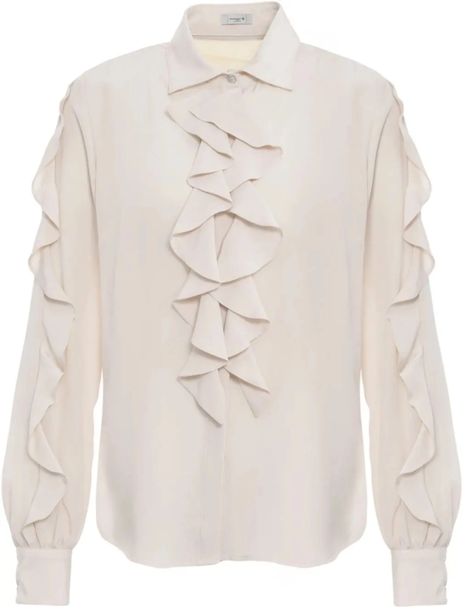 Bluza Himon's alba din matase - Img 2