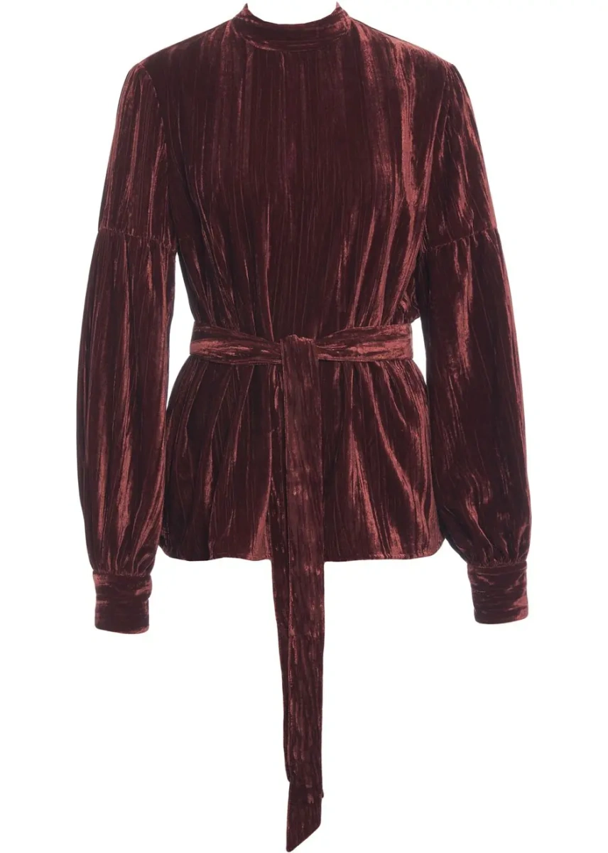 Bluza Himon's rosie din catifea - Img 2