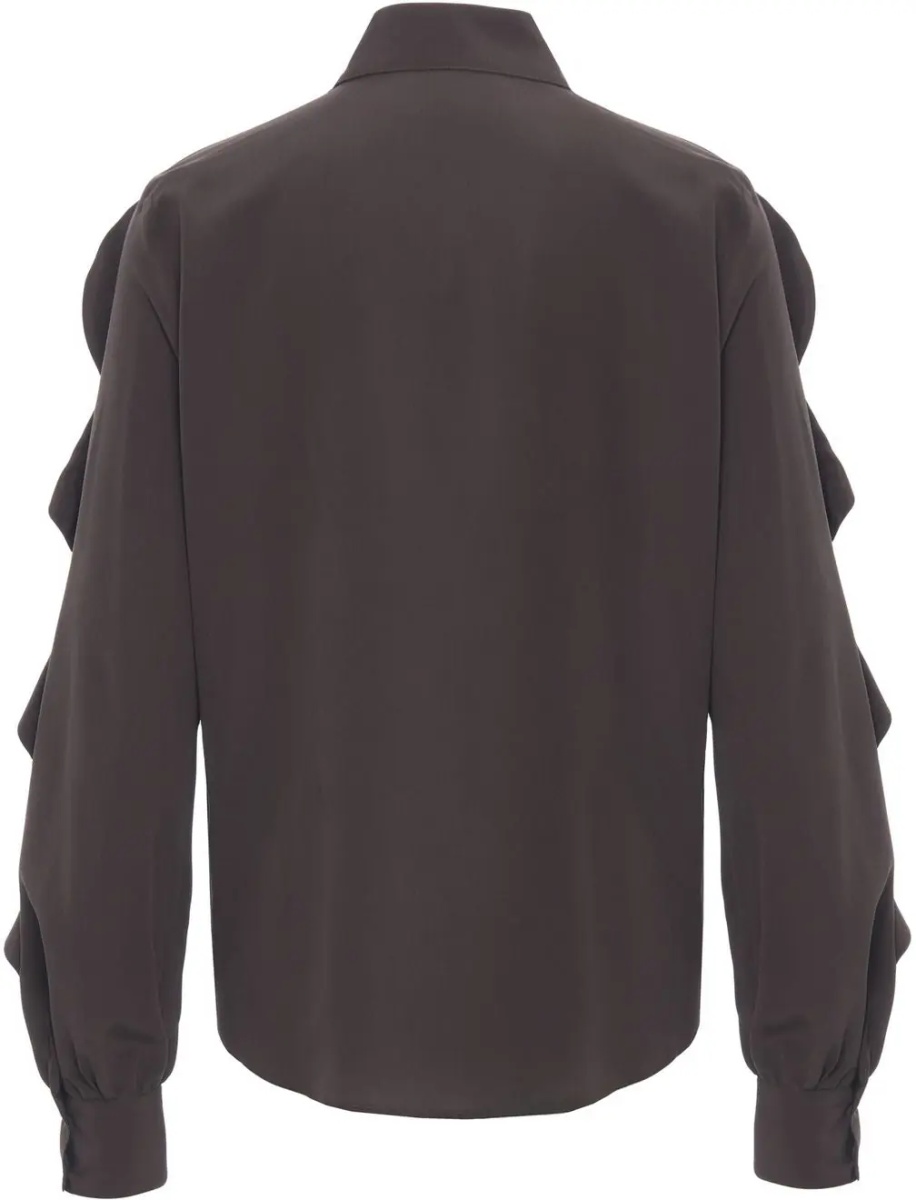 Bluza Silk blouse with ruffle details - Img 3