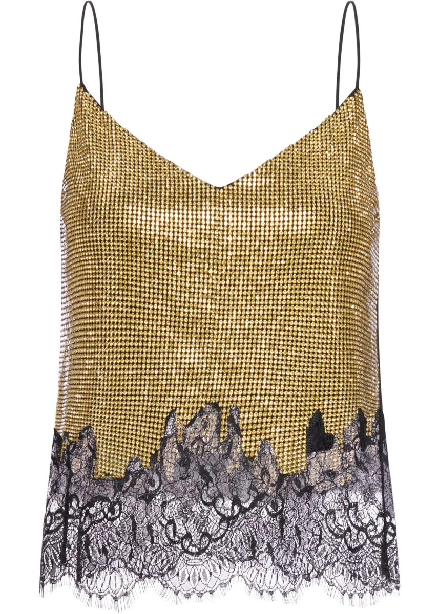 Bluza Top Con Pizzo E Cristalli - Img 3