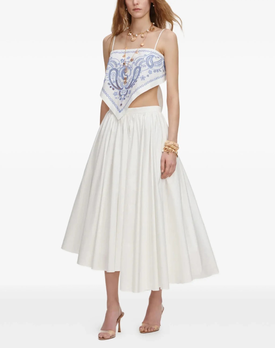 Bluza Top In Lino Con Ricamo - Img 3