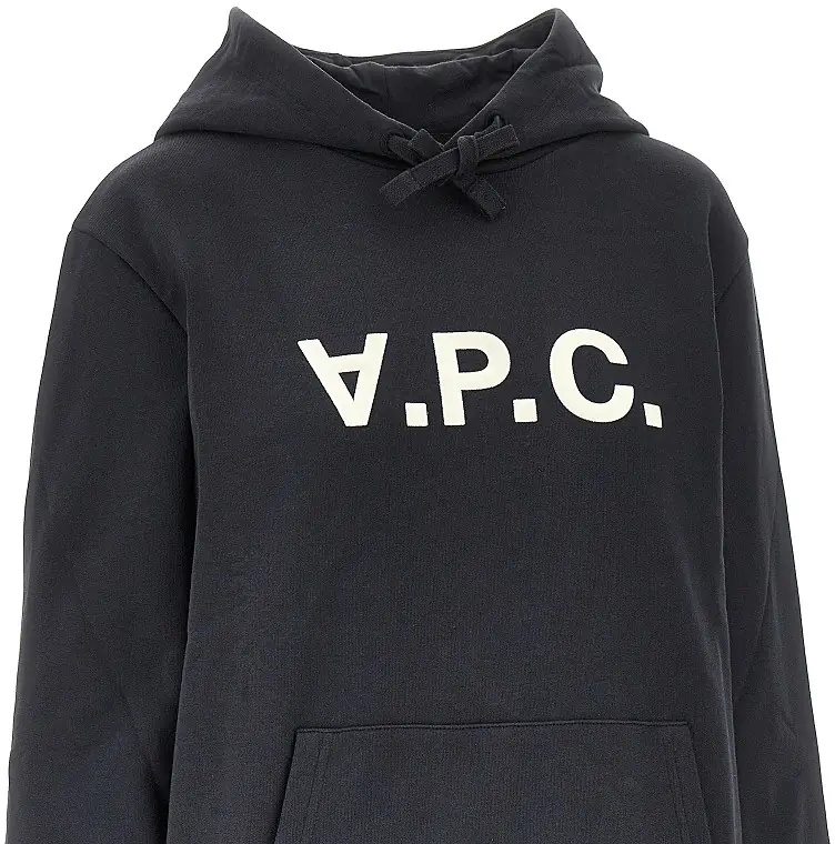 Bluza trening A.P.C. Flocked logo hoodie - Img 2