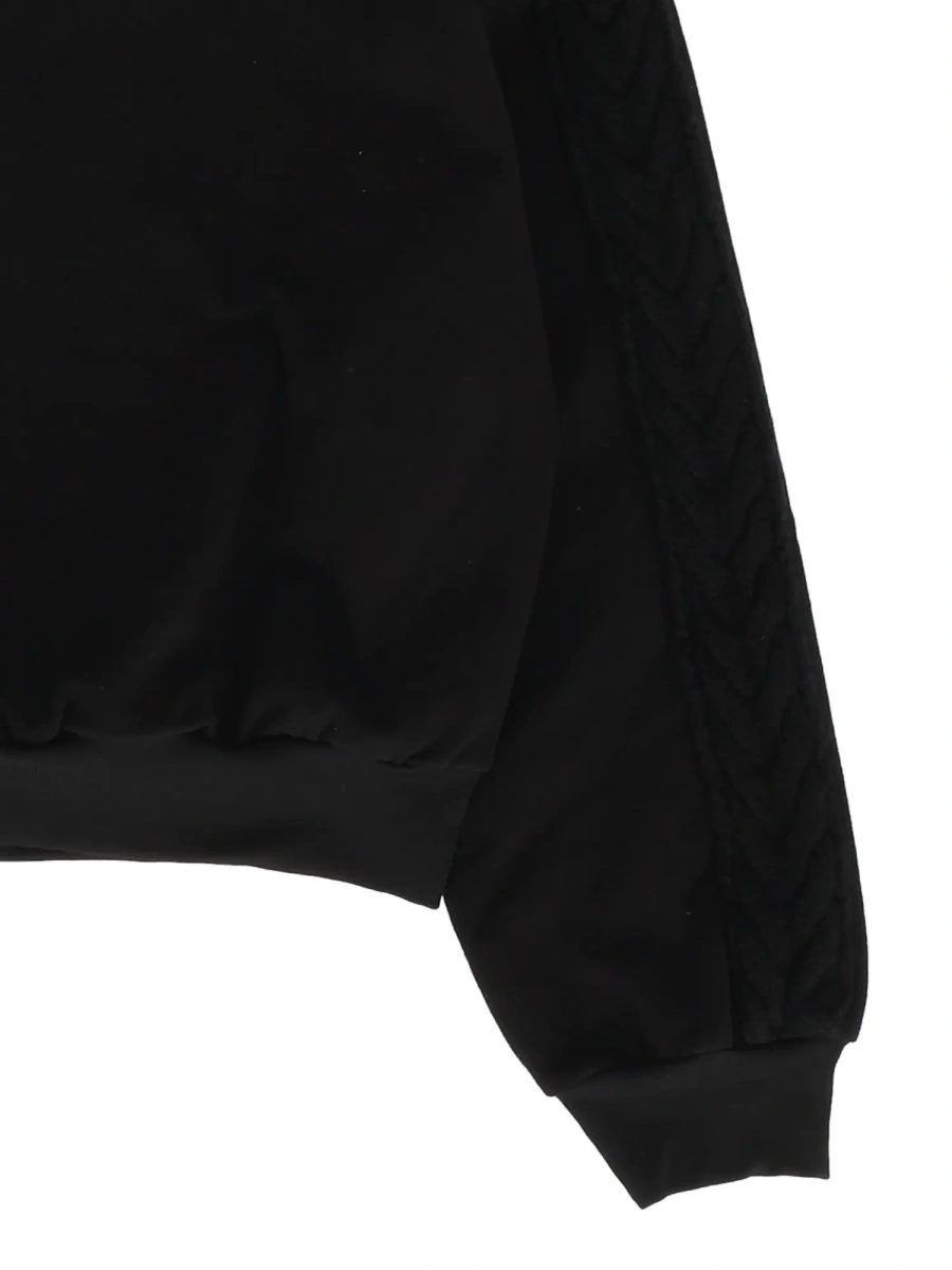Bluza trening Cable-knit detail crewneck sweatshirt - Img 3
