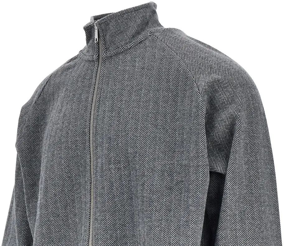 Bluza trening Herringbone cotton full-zip sweatshirt - Img 2