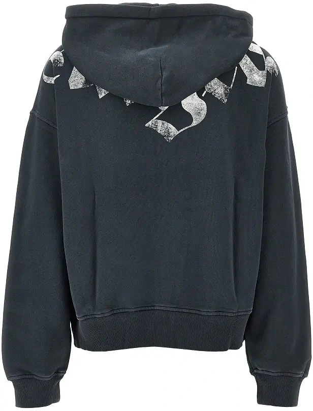 Bluza trening Logo print Loose Fit full-zip hoodie - Img 3