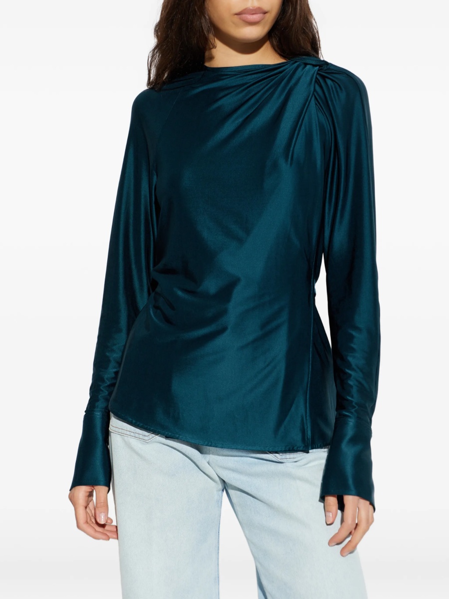 Bluza Victoria Beckham albastra - Img 3