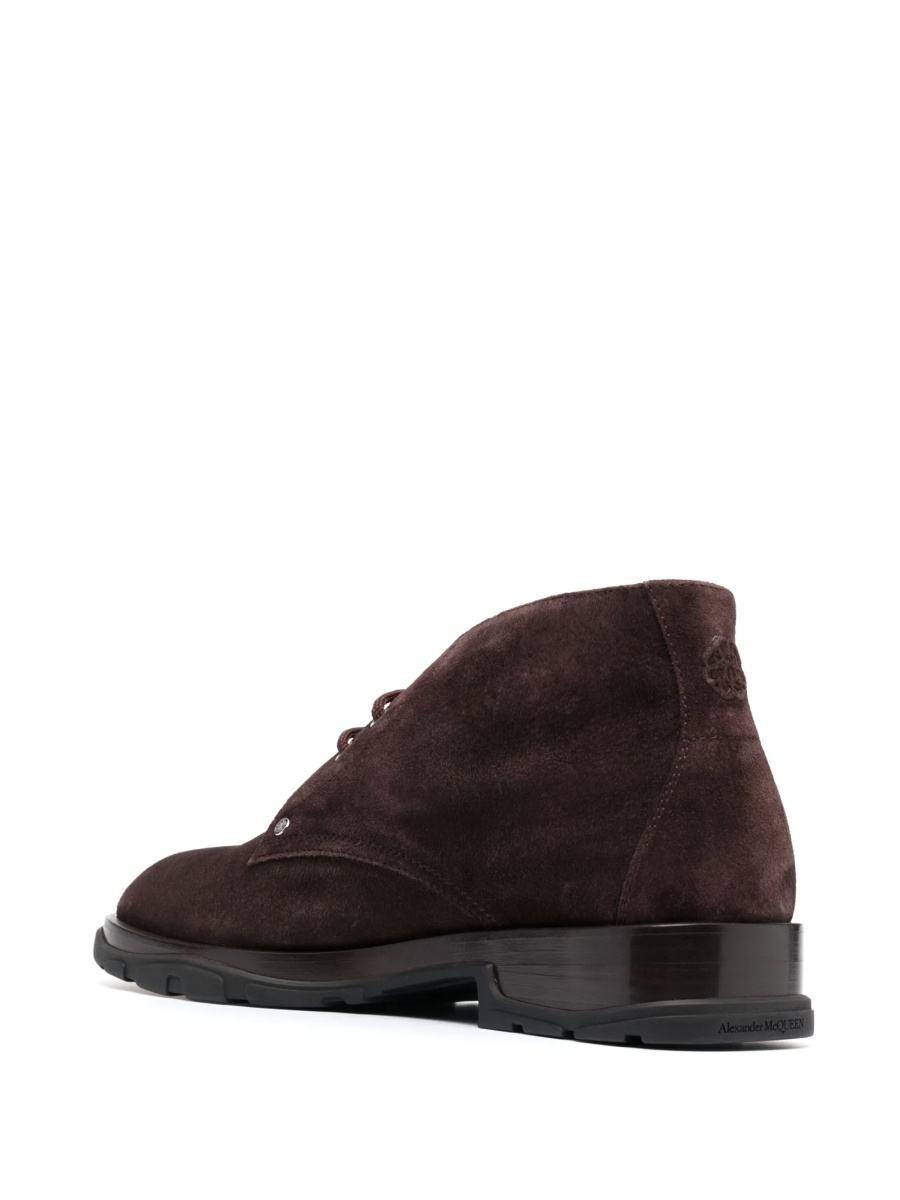 Bocanci Alexander McQueen maro din piele intoarsa - Img 3