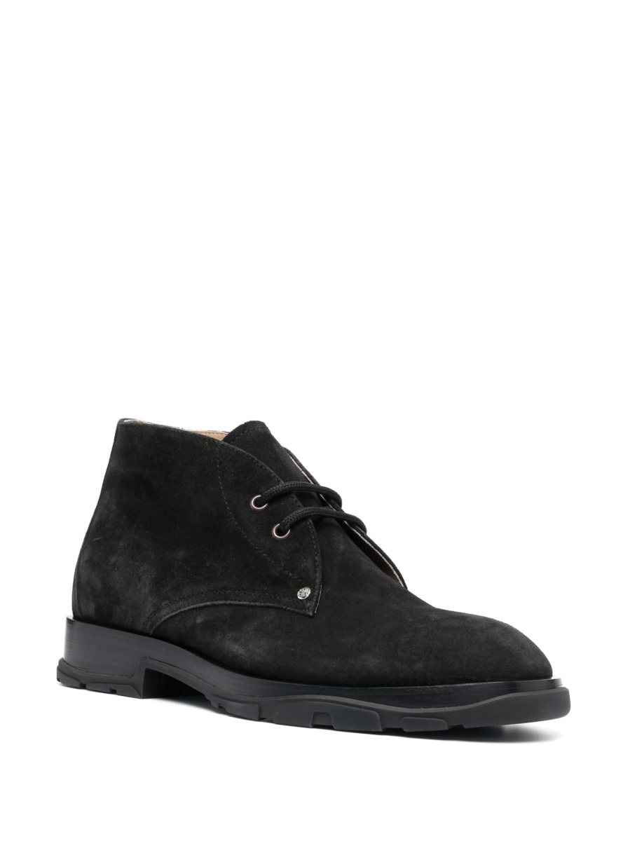 Bocanci Alexander McQueen negri din piele intoarsa - Img 2