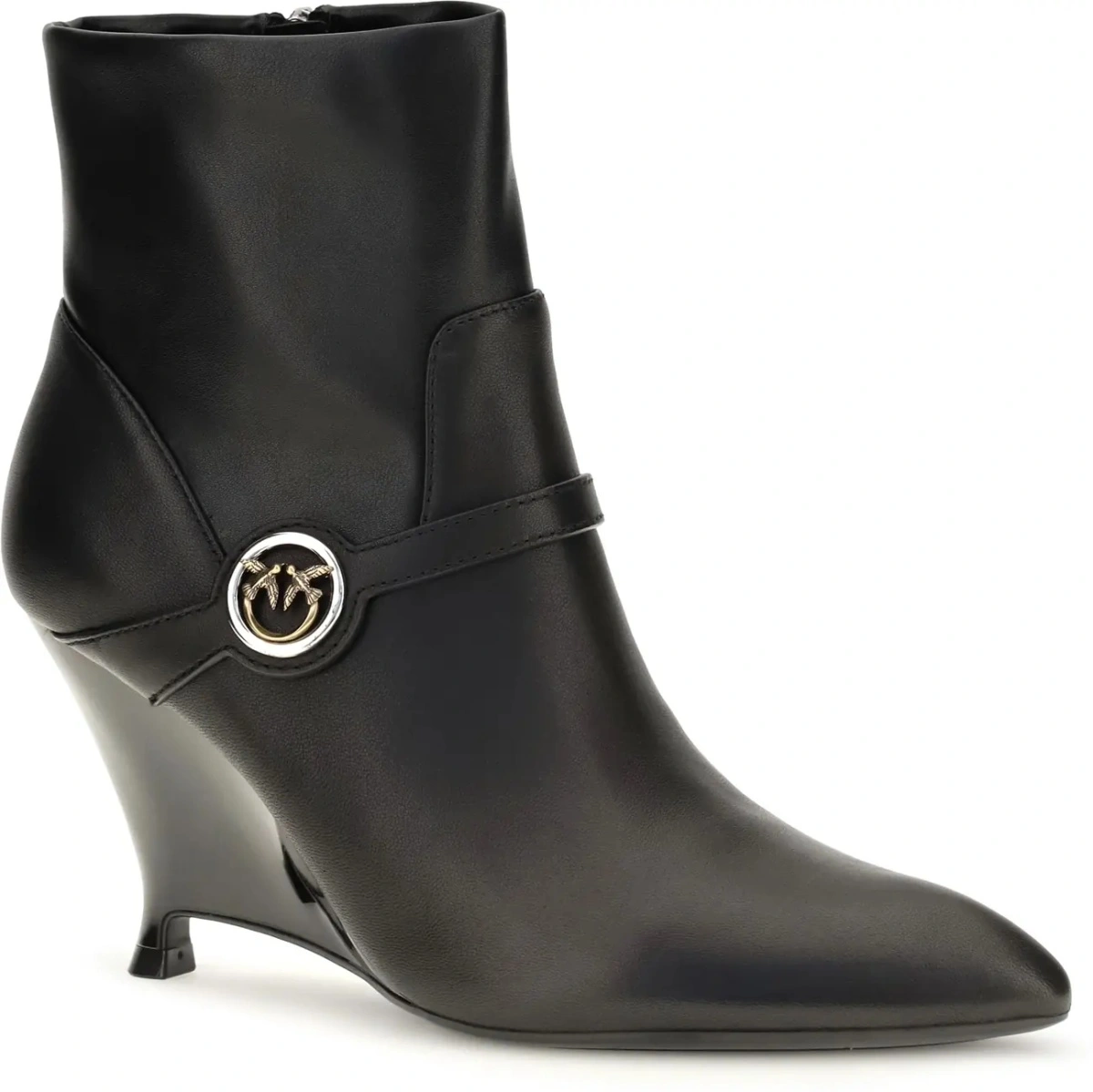 Bocanci casual Pinko negri din piele - Img 2