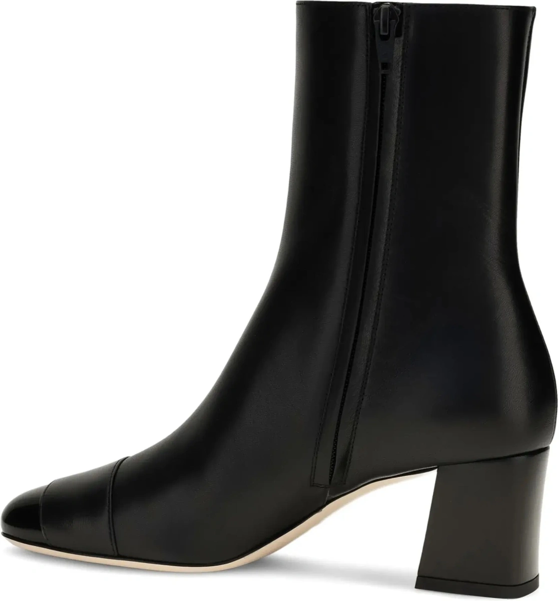 Bocanci casual Valentino Garavani negri din piele - Img 5