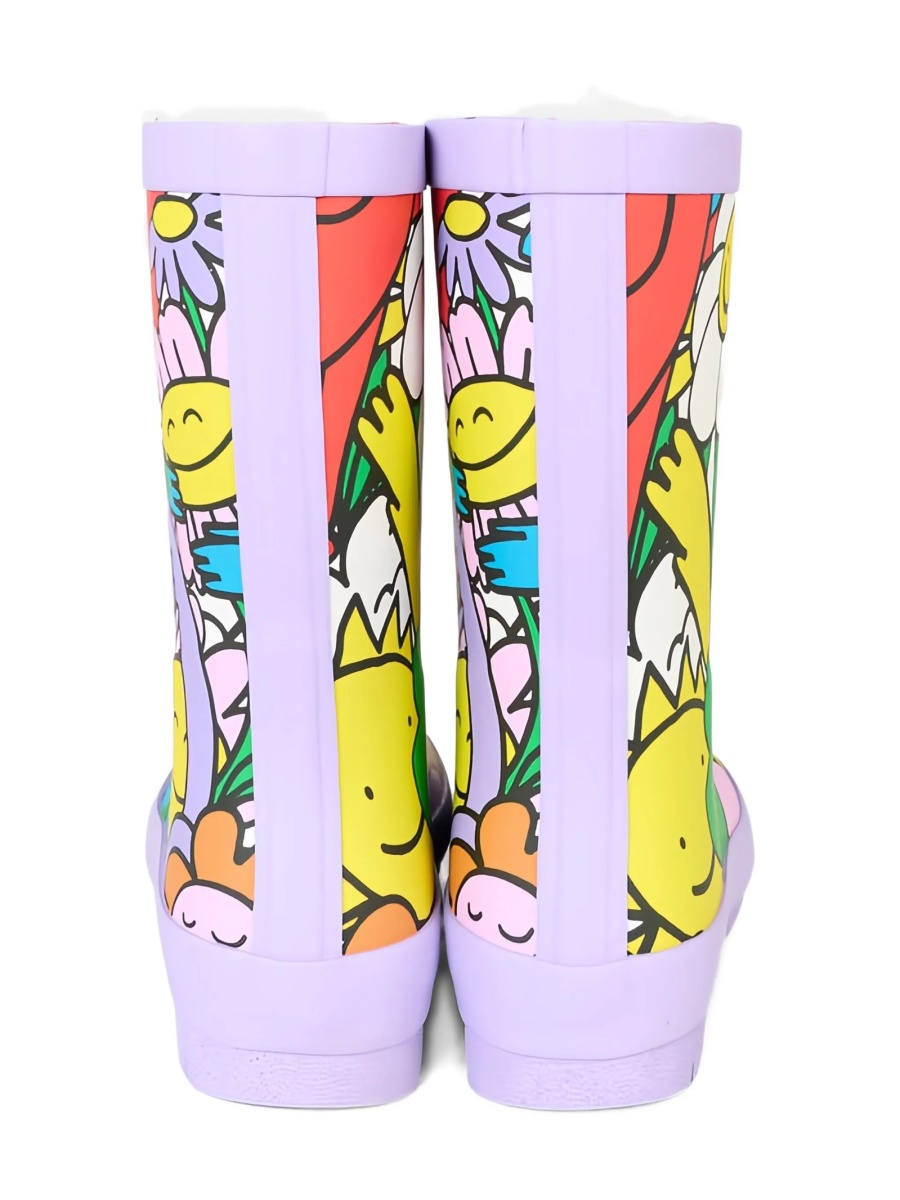 Bocanci Stella McCartney violet din cauciuc - Img 4