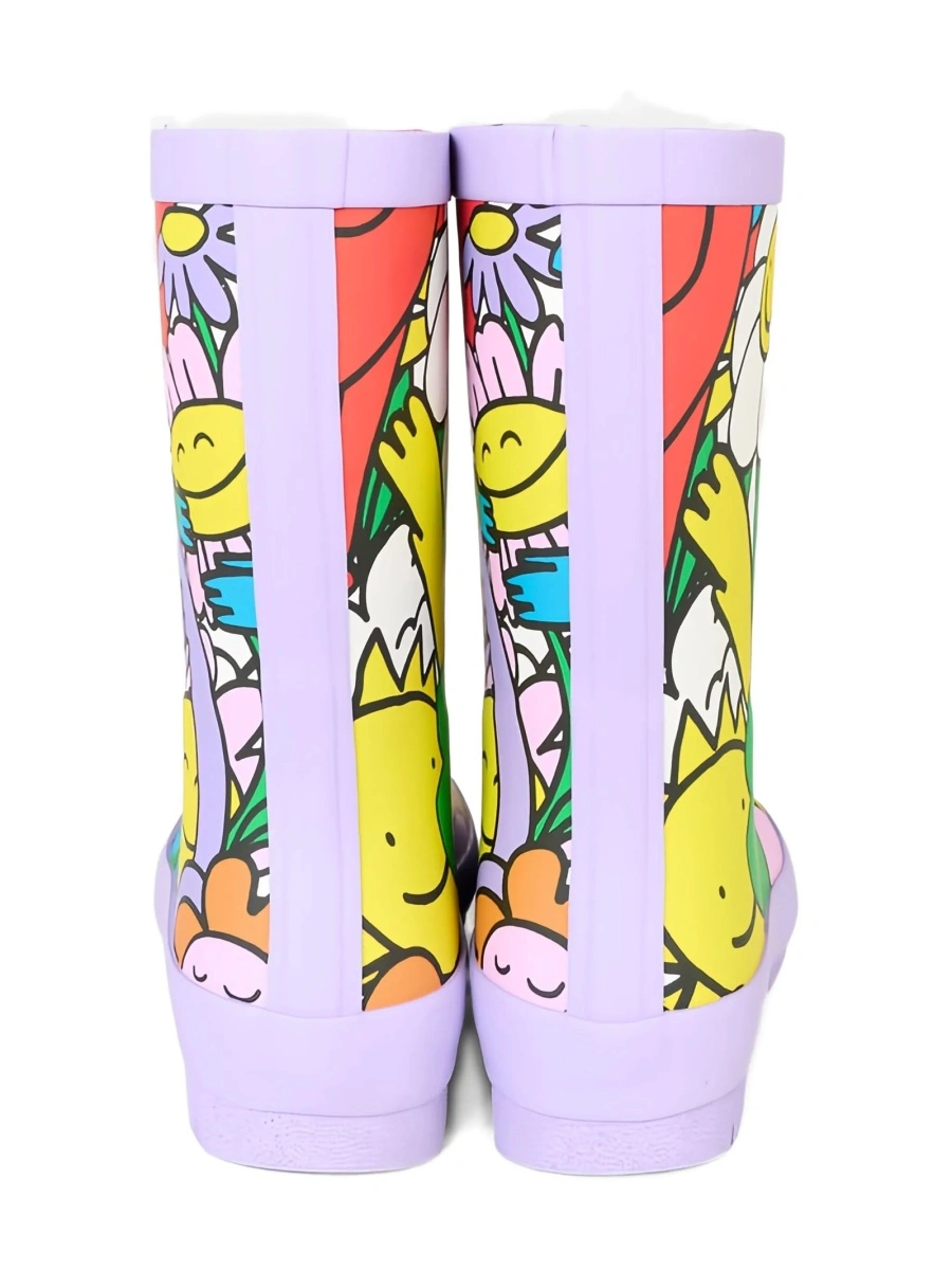 Bocanci Stella McCartney violet din cauciuc - Img 4