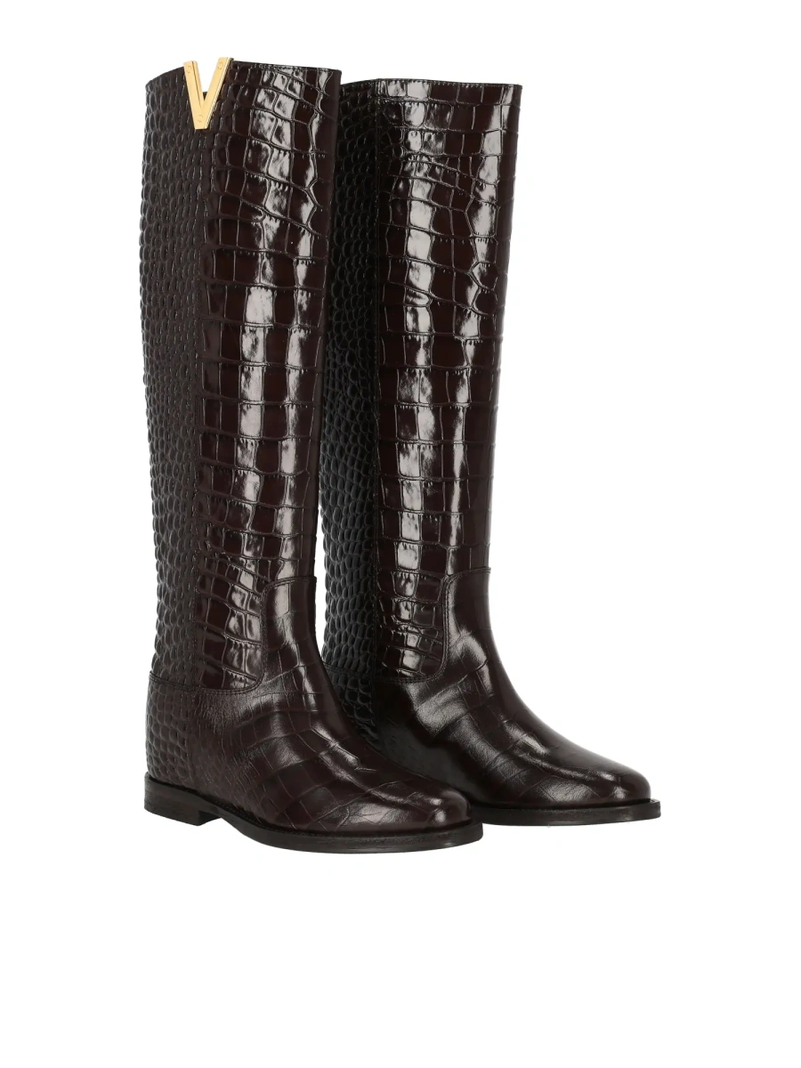 Bocanci V-CUT CROC-EMBOSSED BOOT - Img 2