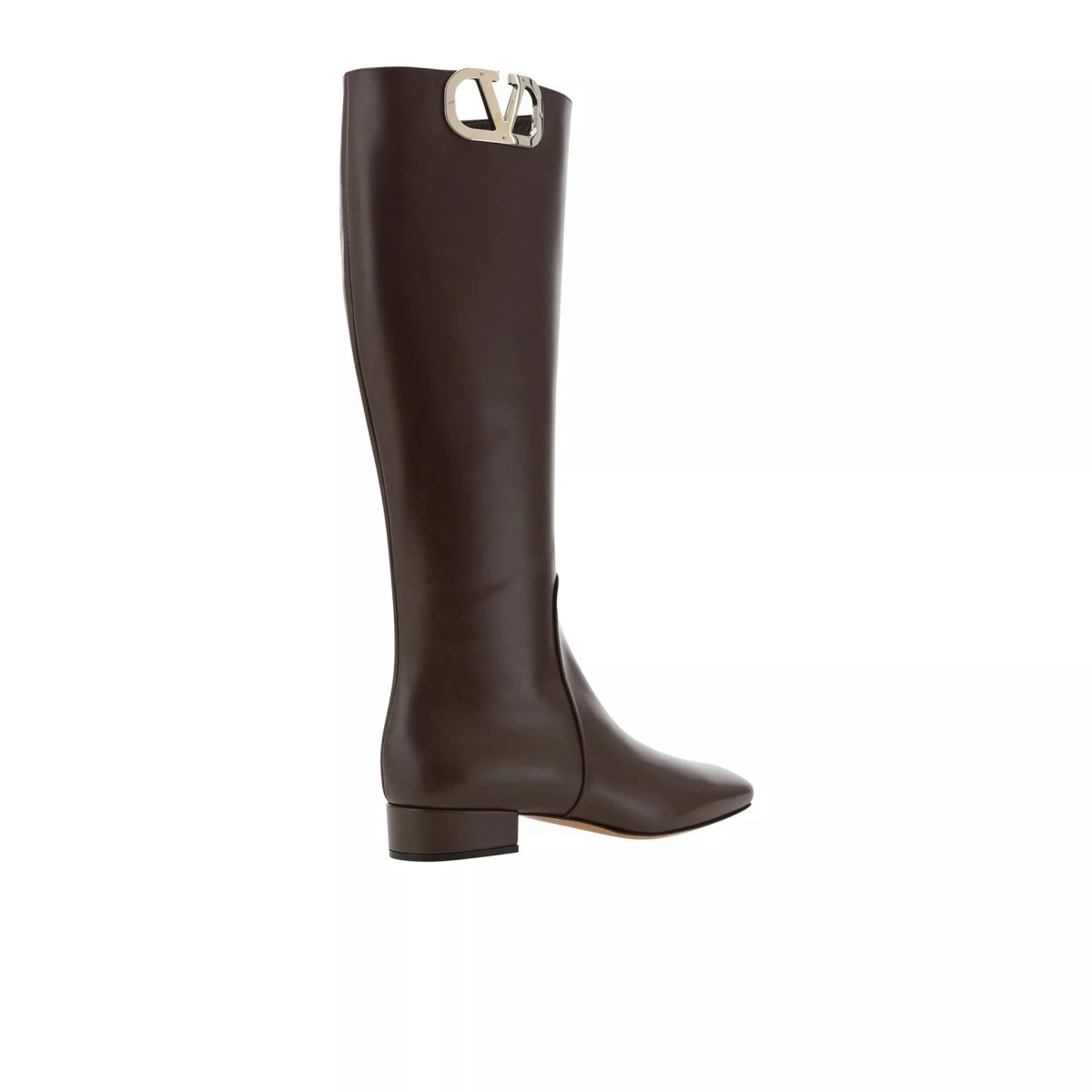 Bocanci Valentino Garavani Leather Logo Boots - Img 2