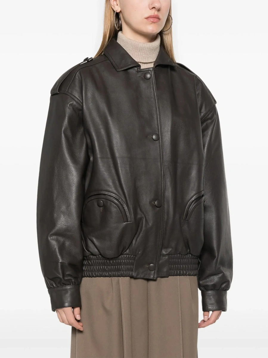 Bomber Charlie Ares leather Bomber Jacket - Img 5