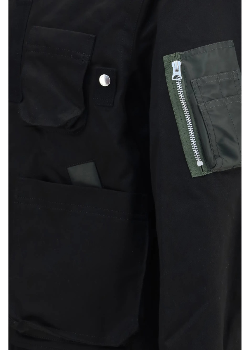 Bomber Cotton Bomber Jacket with leather details - Img 3