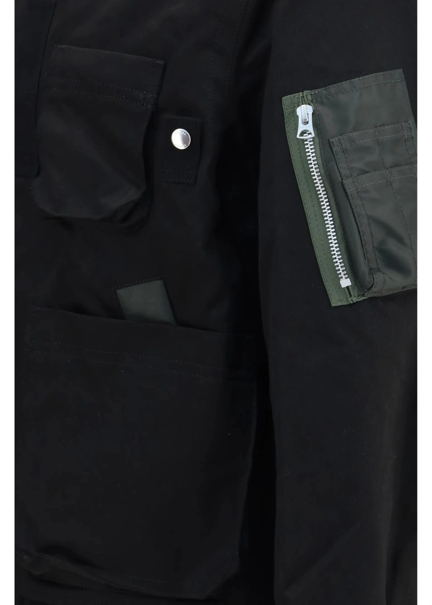 Bomber Cotton Bomber Jacket with leather details - Img 3
