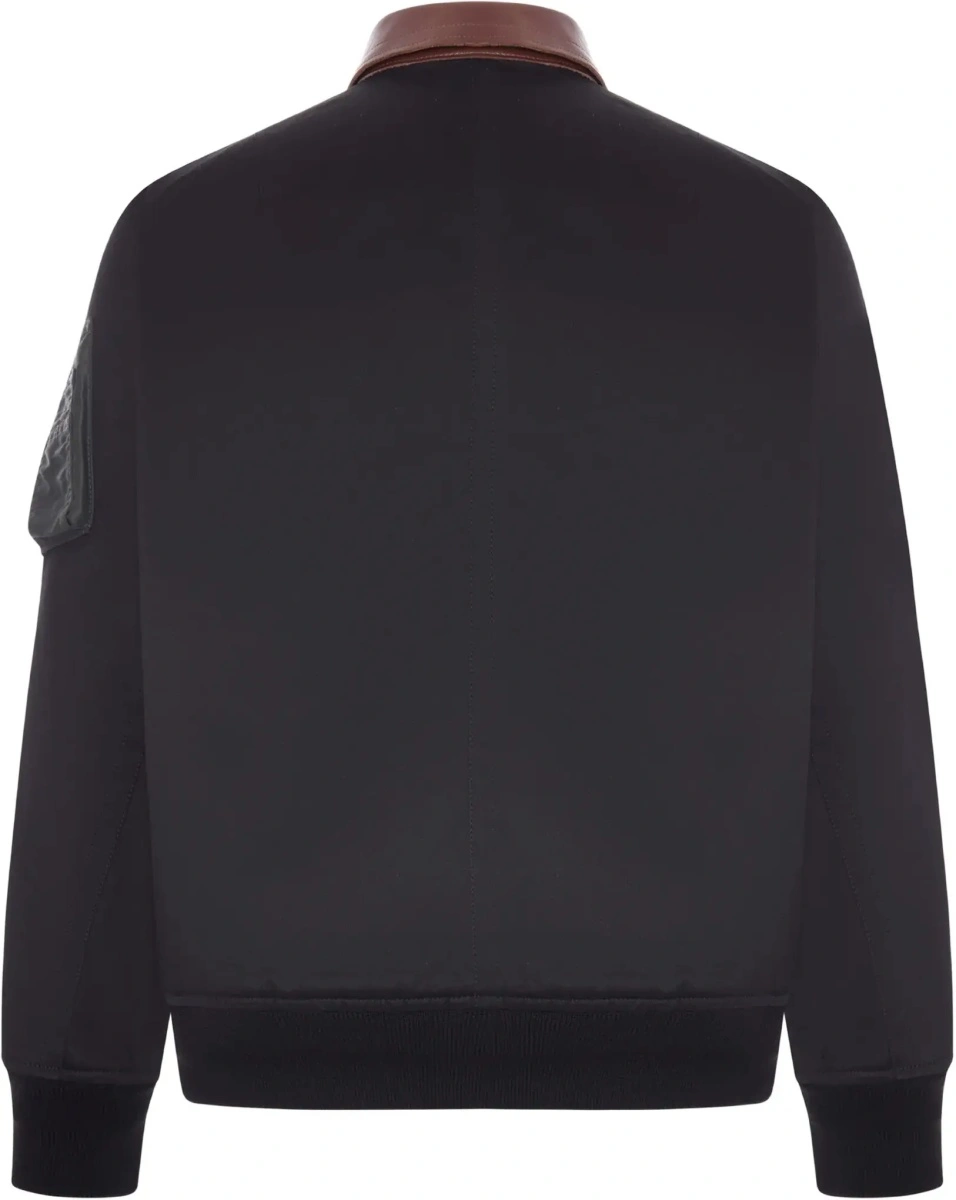 Bomber Cotton Bomber Jacket with leather details - Img 4