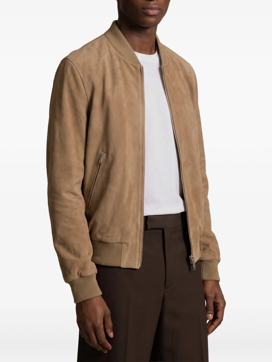 Bomber jacket ARMA neutra din piele - Img 2