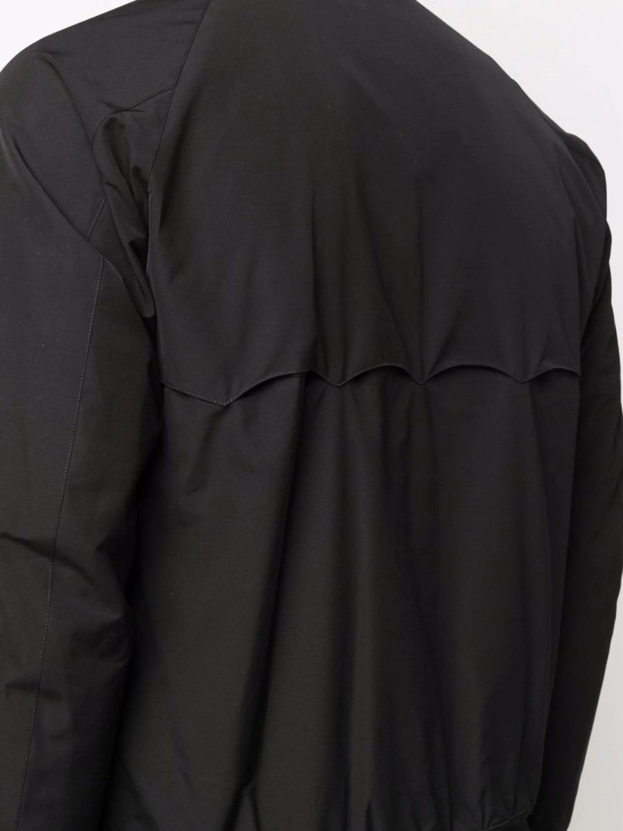 Bomber jacket Baracuta neagra din bumbac si polyester - Img 5
